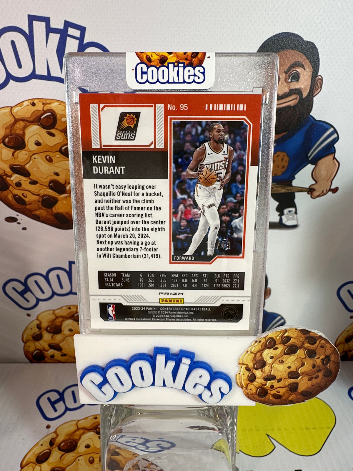 2023 Donruss Optic KEVIN DURANT Season Ticket Orange 15/49 Suns