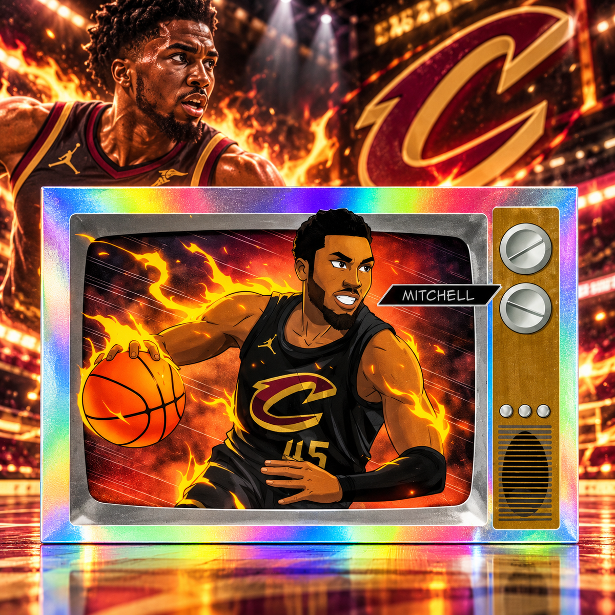 2025 Bowman Chrome DONOVAN MITCHELL Anime Refractor SSP Cavaliers (C)