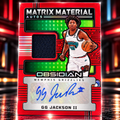 2024 Obsidian G.G. JACKSON Matrix Material Patch Auto Red Flood Game Used Grizzlies