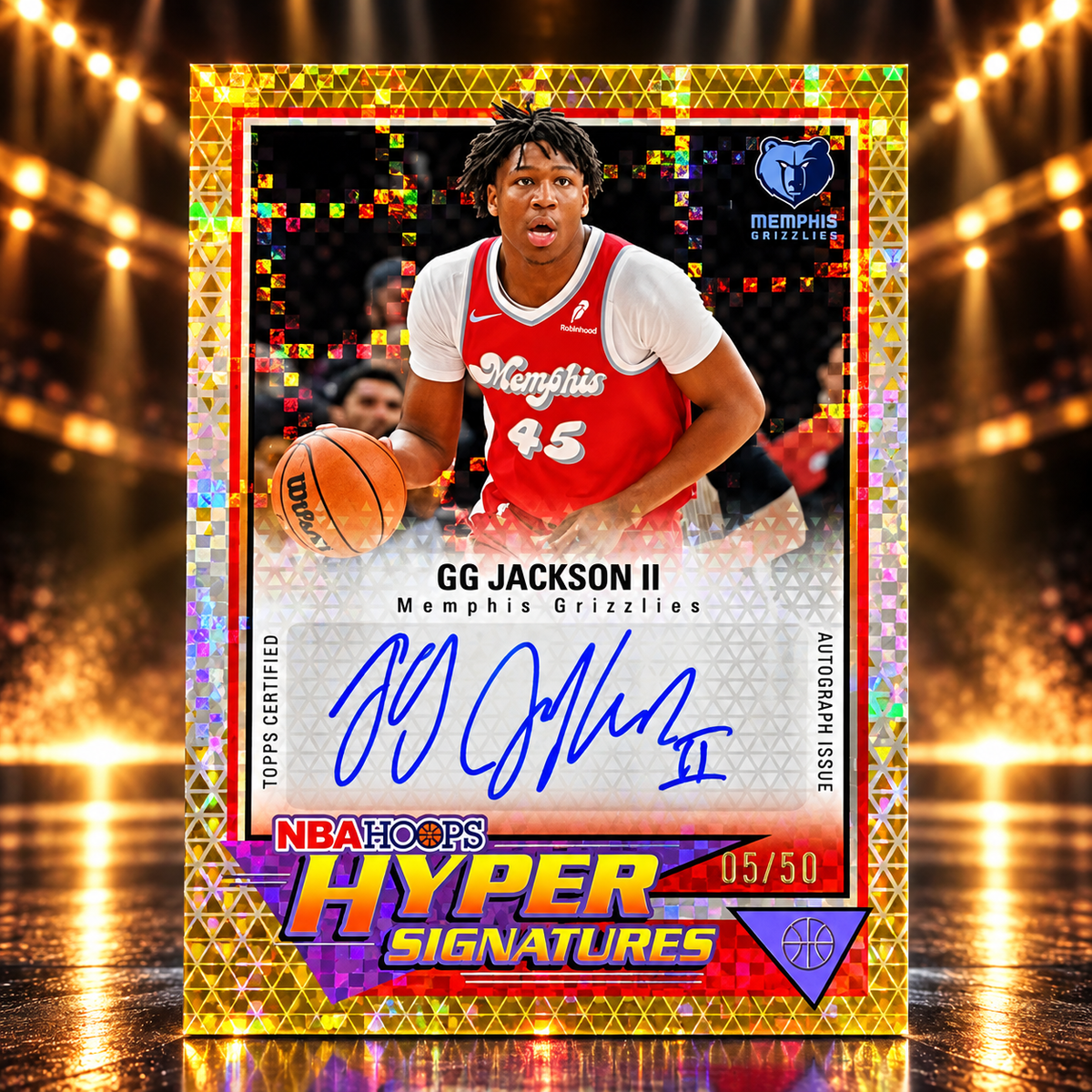 2025 Hoops GG JACKSON II Gold Auto 05/50 Grizzlies