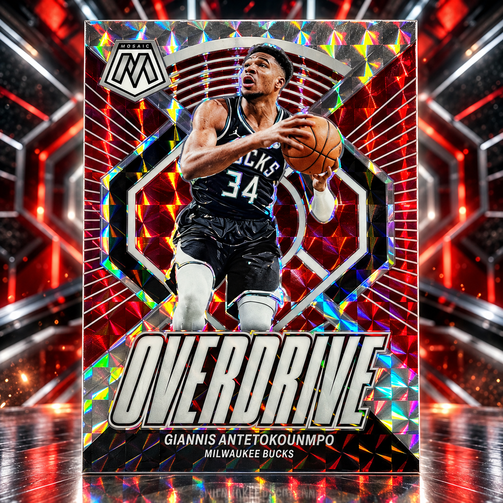 2023 Mosaic GIANNIS ANTETOKOUNMPO Overdrive Silver Mosaic Bucks