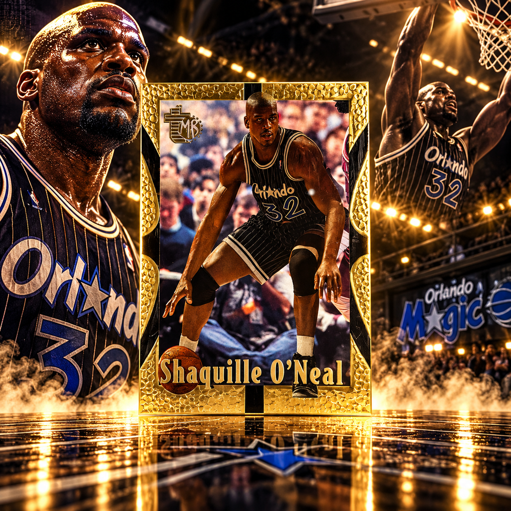 1995 Topps SHAQUILLE O'NEAL Golden Idols Embossed Magic