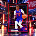2025 Hoops AUSAR THOMPSON Black Pixel Burst 09/10 Jersey Match Pistons