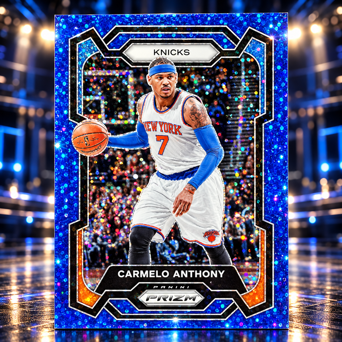 2023 Prizm CARMELO ANTHONY Blue Sparkle SSP /144 Knicks