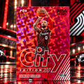 2021 Hoops DAMIAN LILLARD City Edition Hyper Red /99 Blazers