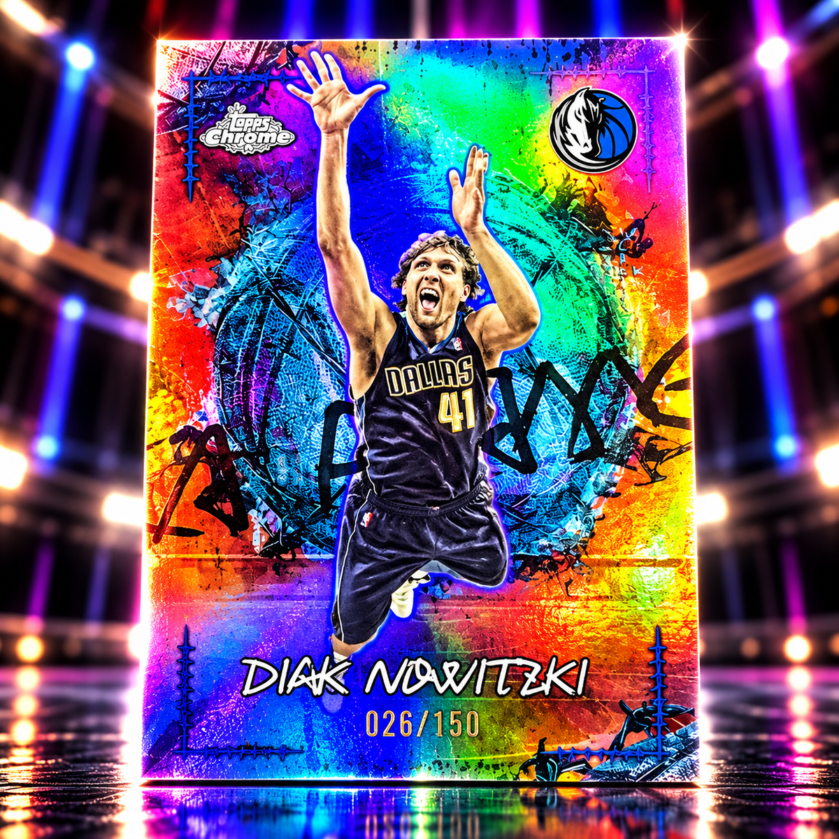 2025 Cactus Jack DIRK NOWITZKI La Flame Legends Blue /150 Mavericks
