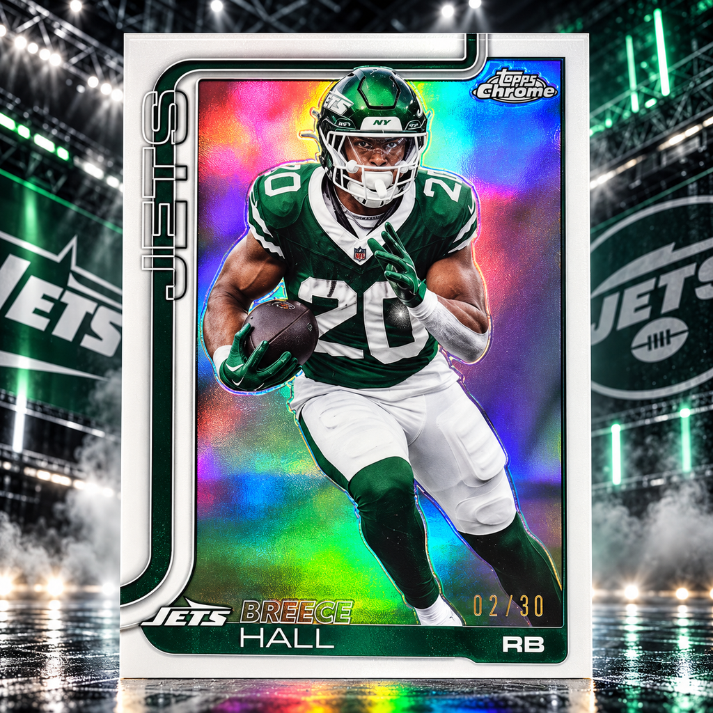 2025 Topps Chrome BREECE HALL White Refractor /30 Jets