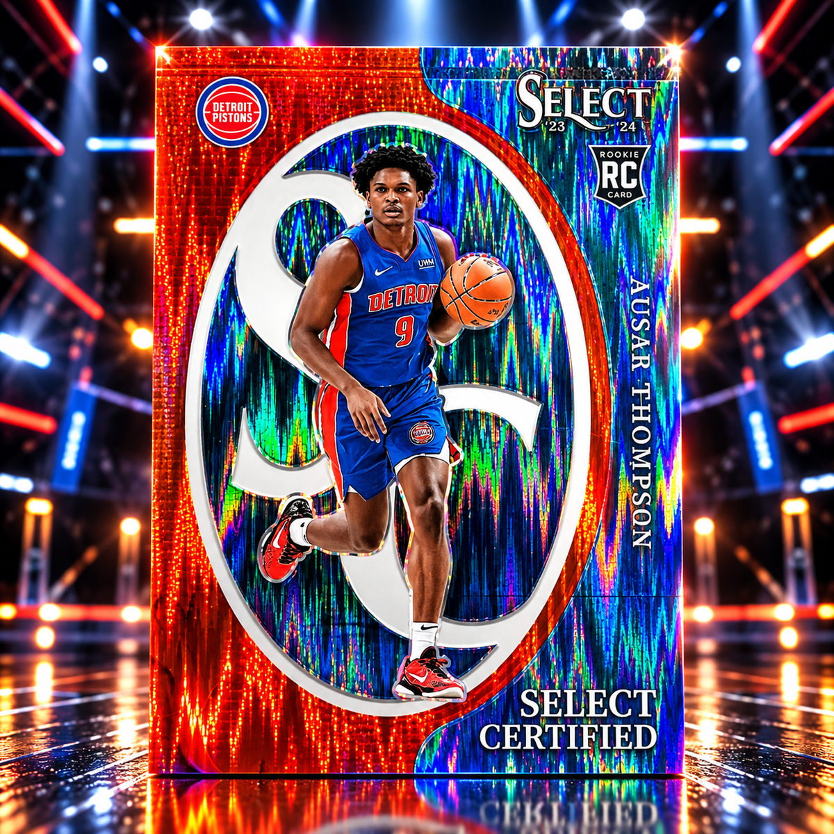 2023 Select AUSAR THOMPSON Select Certified Rookie Red Flash /99 Pistons