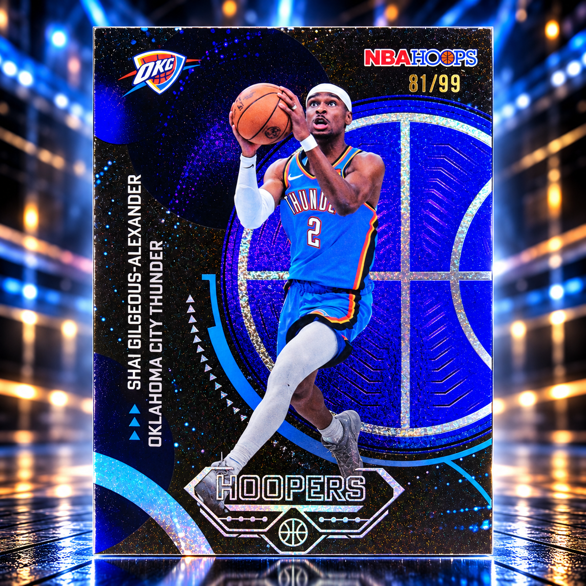 2025 Hoops SHAI GILGEOUS-ALEXANDER Hoopers Purple Pixel Burst /99 Thunder