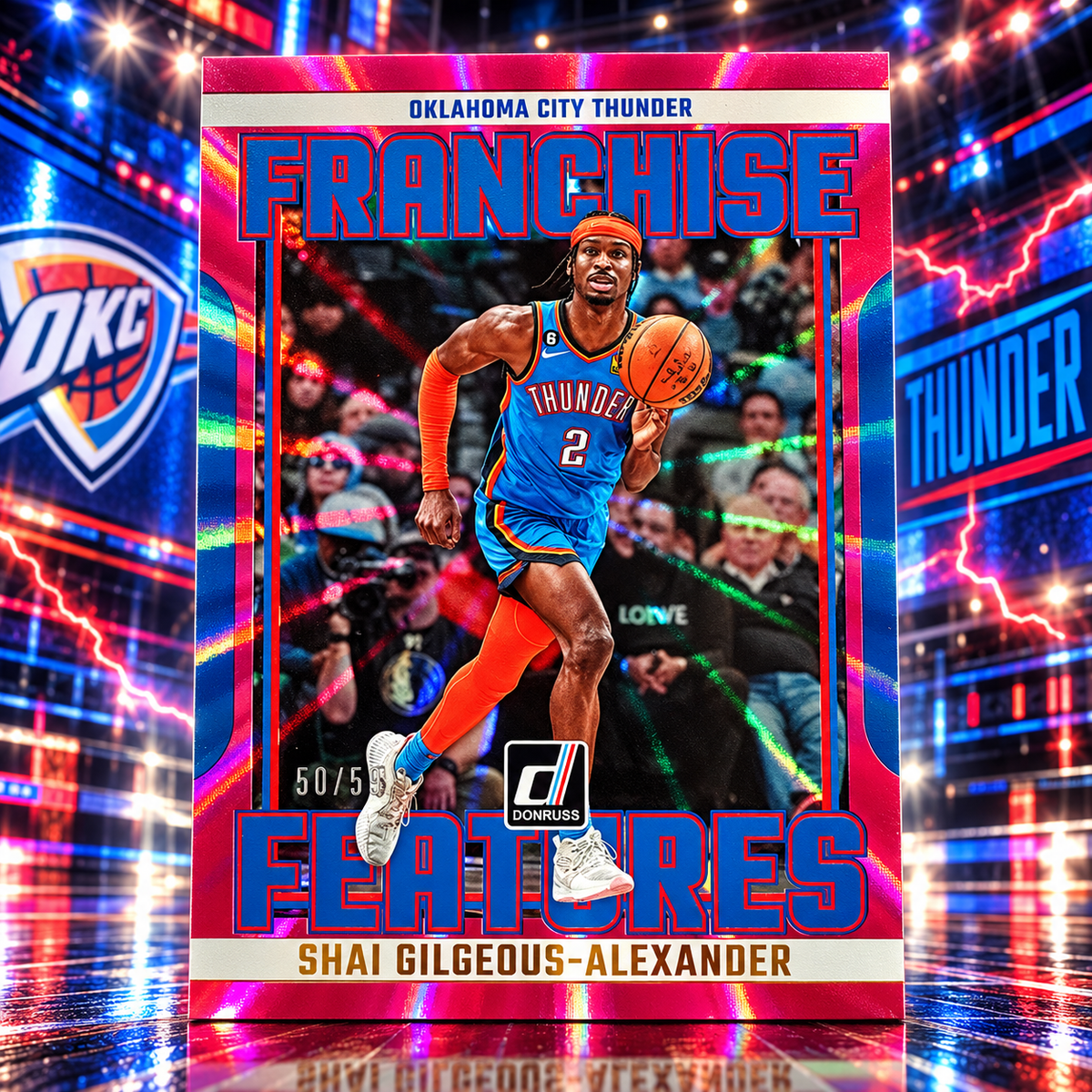 2023 Donruss SHAI GILGEOUS-ALEXANDER Franchise Features FOTL Pink Holo Laser /59 Thunder