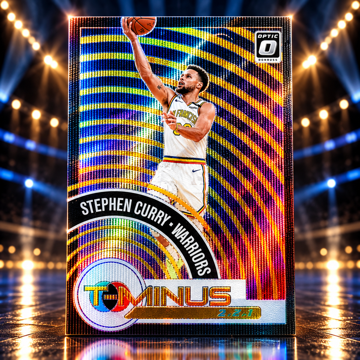 2020 Donruss Optic STEPHEN CURRY T-Minus Gold Wave Short Print Warriors