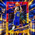 2021 Donruss STEPHEN CURRY Red and Yellow Laser Short Print Warriors