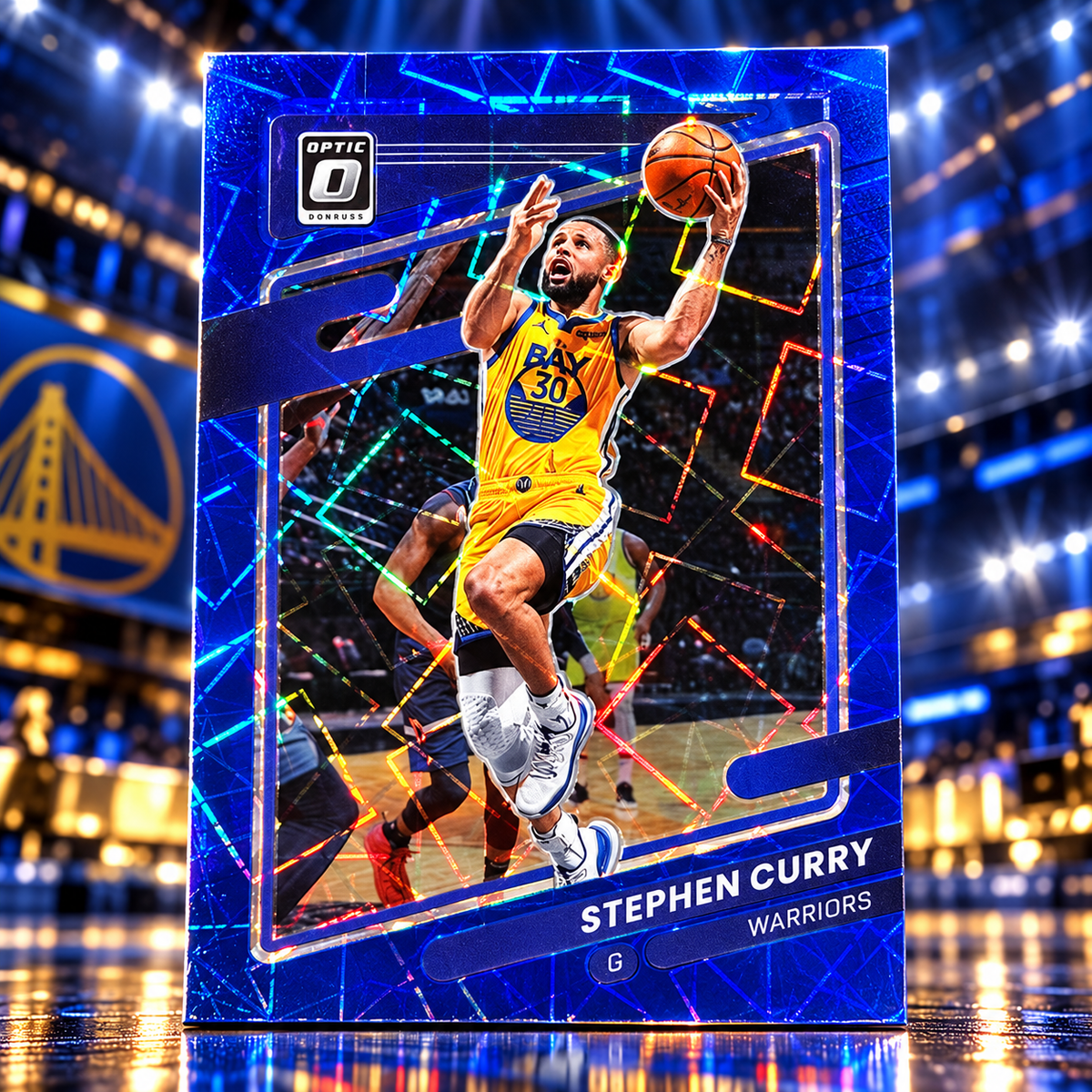 2021 Donruss Optic STEPHEN CURRY Blue Velocity Warriors