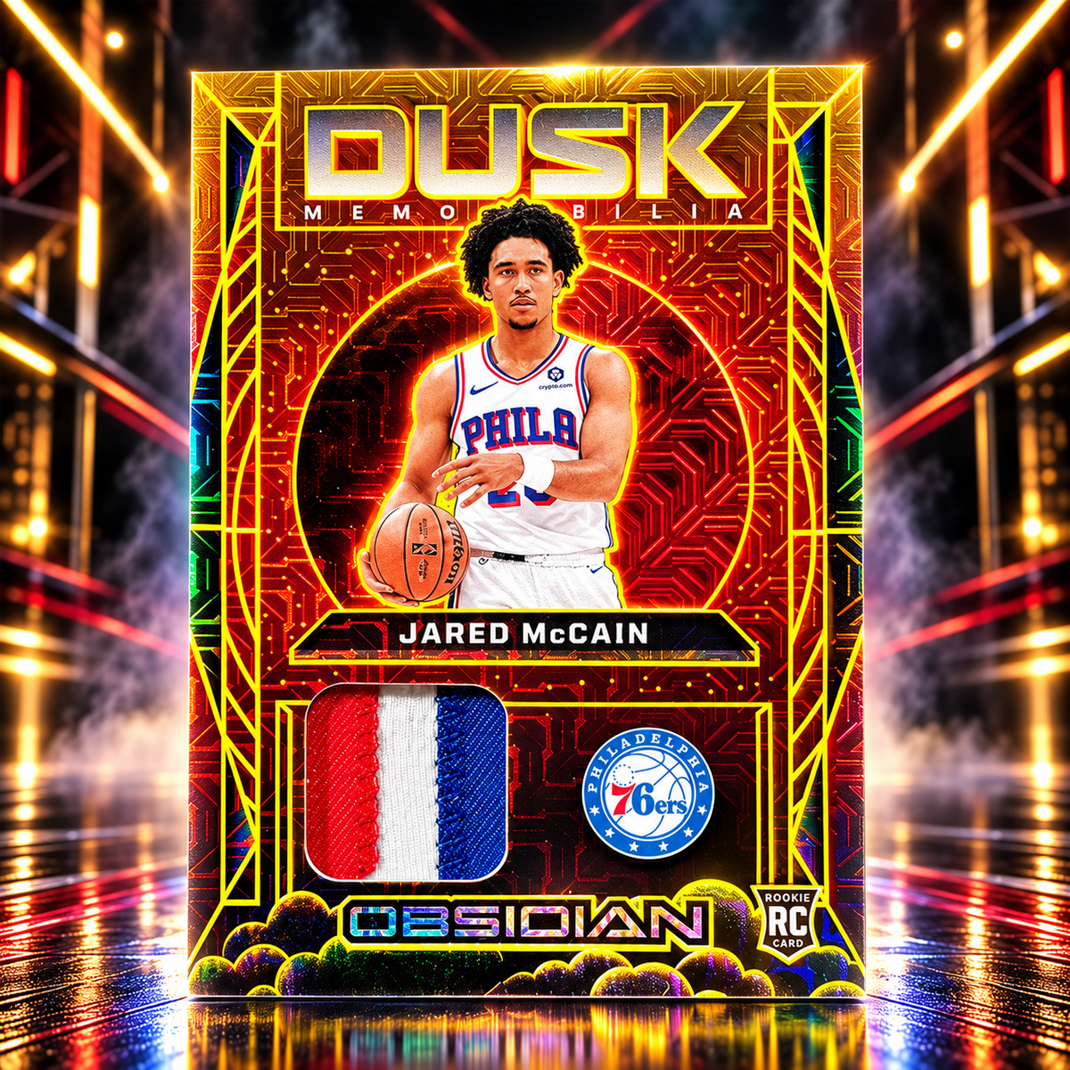 2024 Obsidian JARED McCAIN Dusk Rookie Patch Molten Gold /10 Sixers