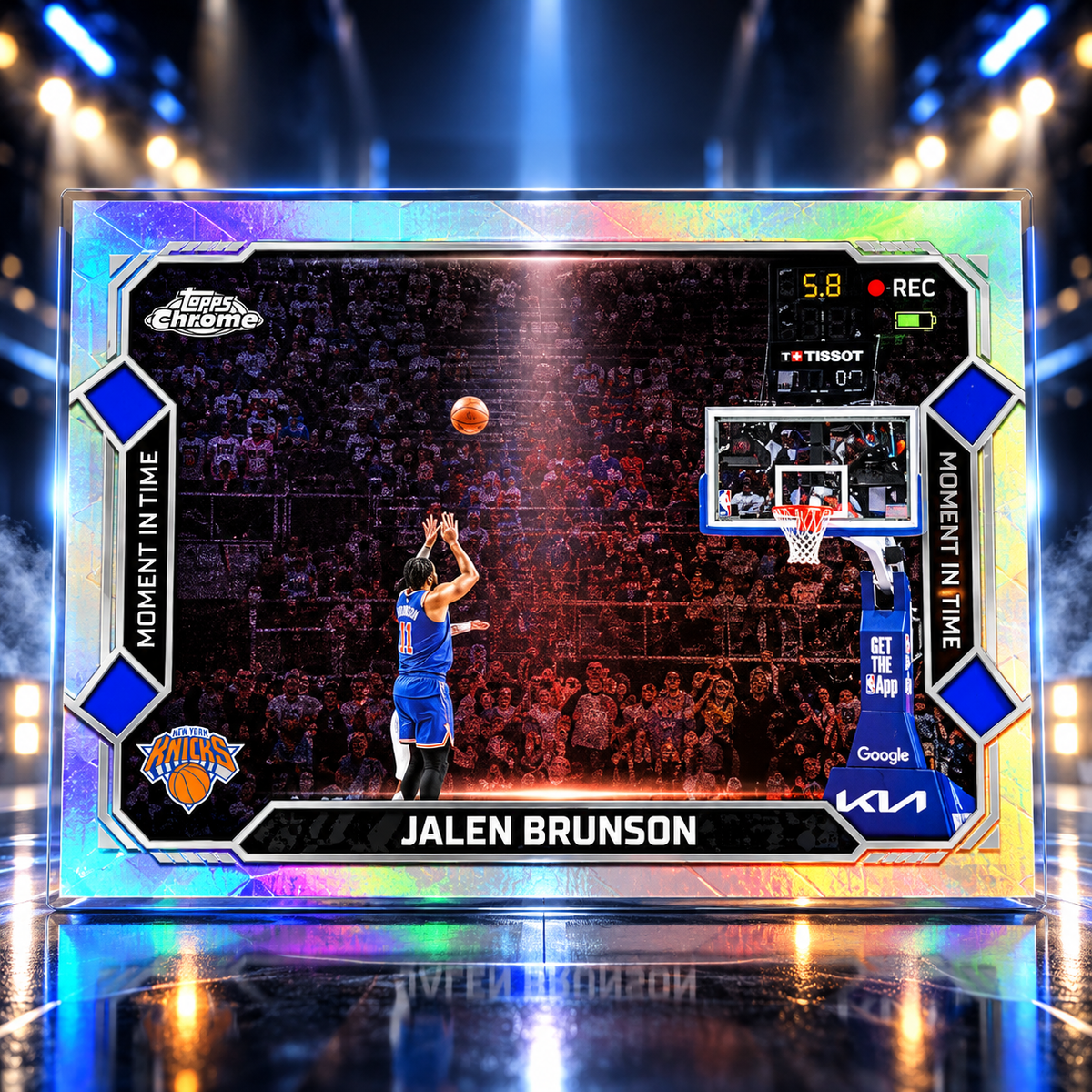2025 Topps Chrome Update JALEN BRUNSON Moment in Time Refractor SP Knicks