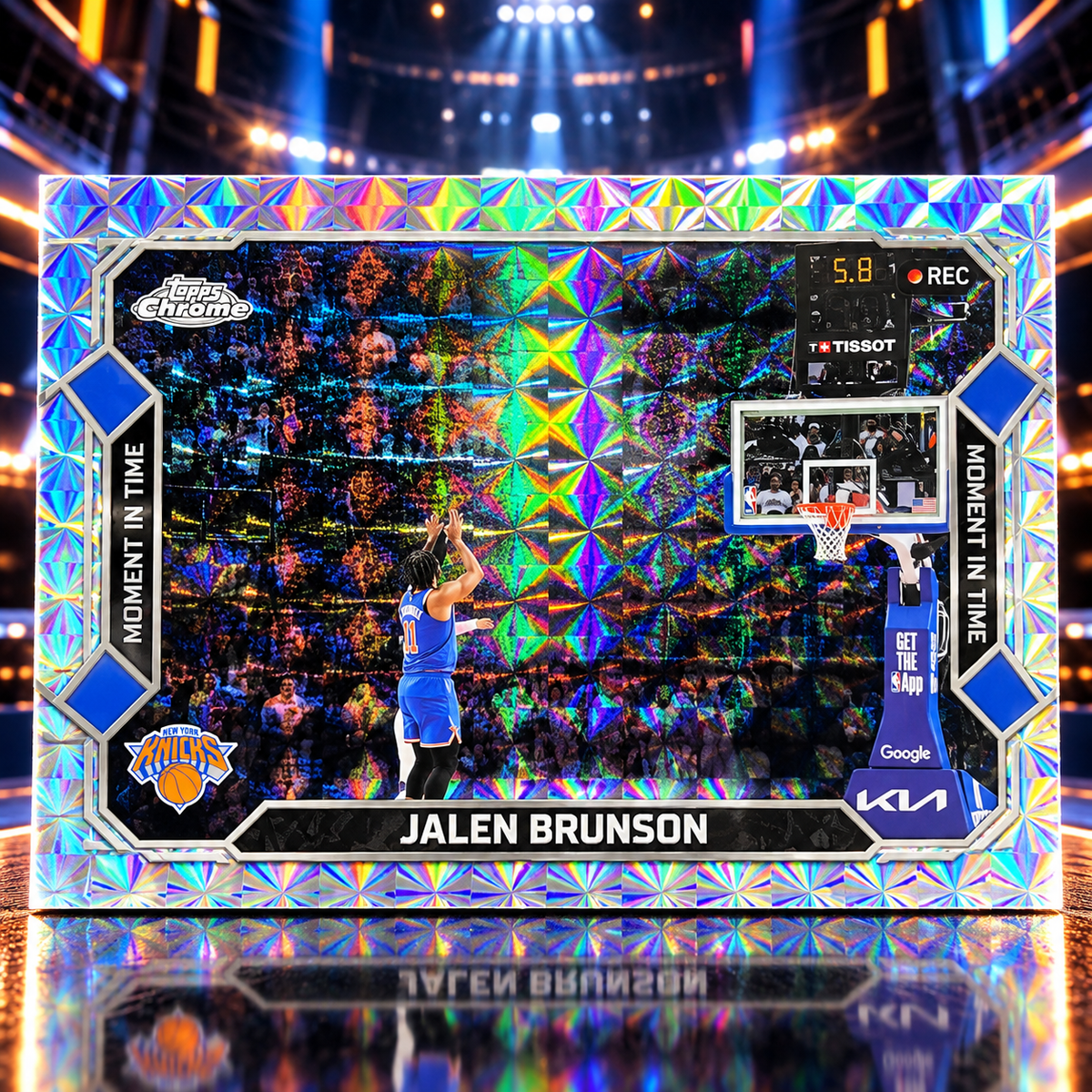 2025 Topps Chrome Update JALEN BRUNSON Moment in Time Geometric Refractor Knicks