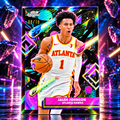 2025 Topps Cosmic JALEN JOHNSON Black Eclipse Refractor /10 Hawks