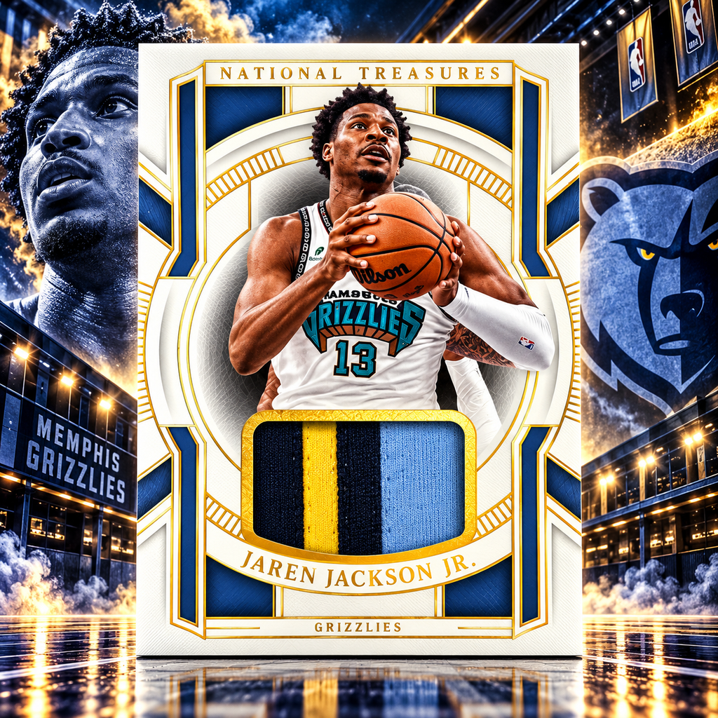 2024 National Treasures JAREN JACKSON JR. Franchise Features Patch Prime /25 Game Used Grizzlies (C)