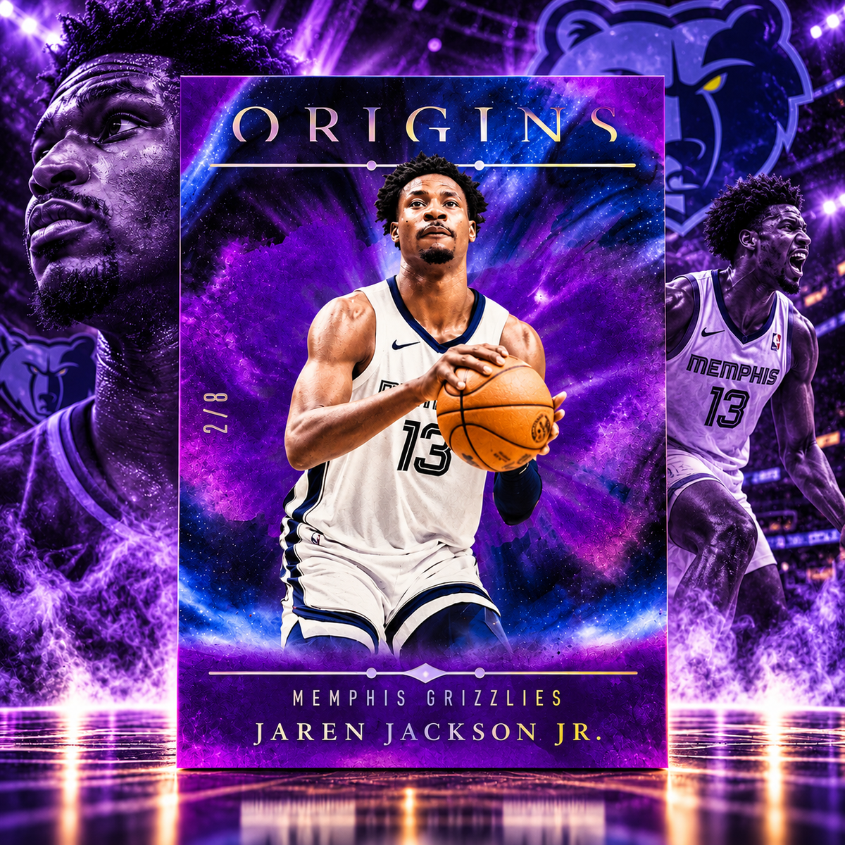 2024 Origins JAREN JACKSON JR. Purple FOTL /8 Grizzlies (C)