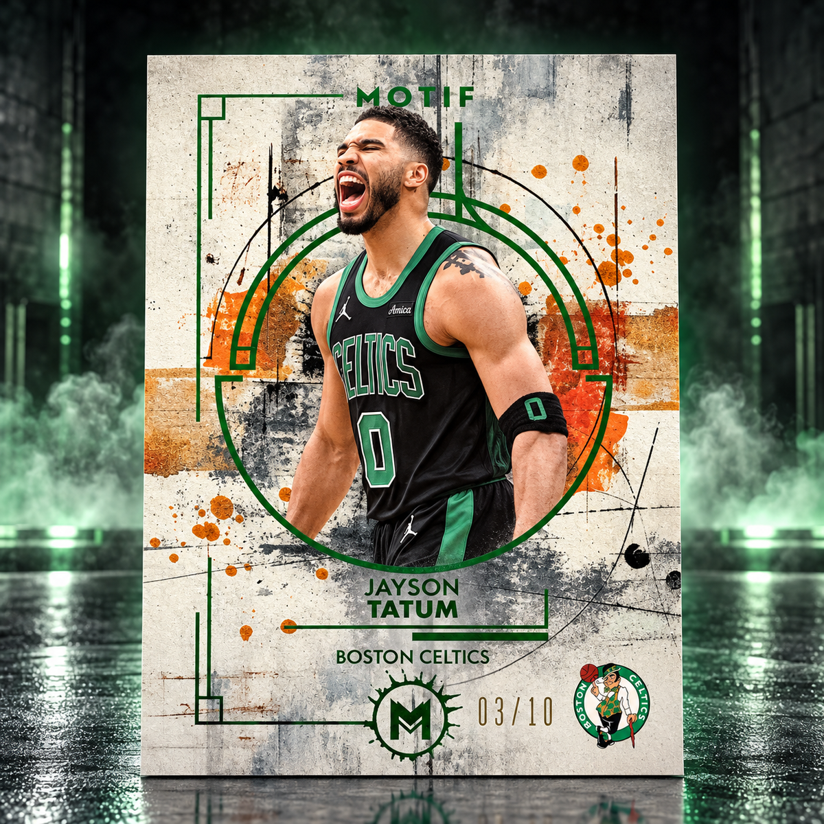 2025 Topps Motif JAYSON TATUM Winsor Green 03/10 Colour Match Celtics