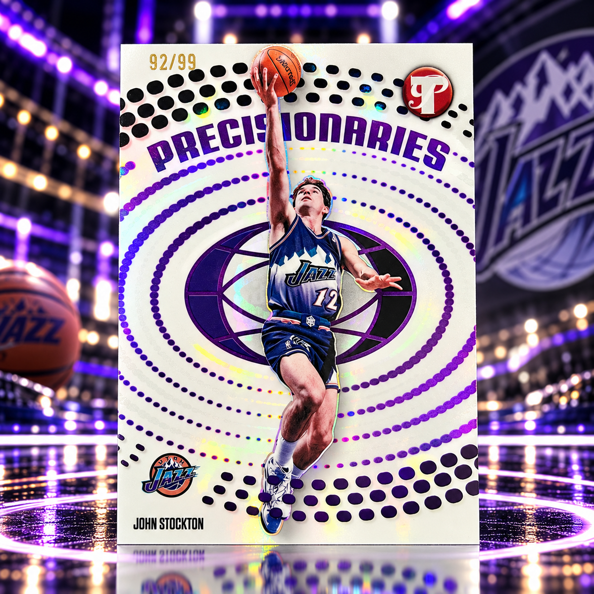 2025 Topps Pristine JOHN STOCKTON Precisionaries Purple /99 Colour Match Jazz