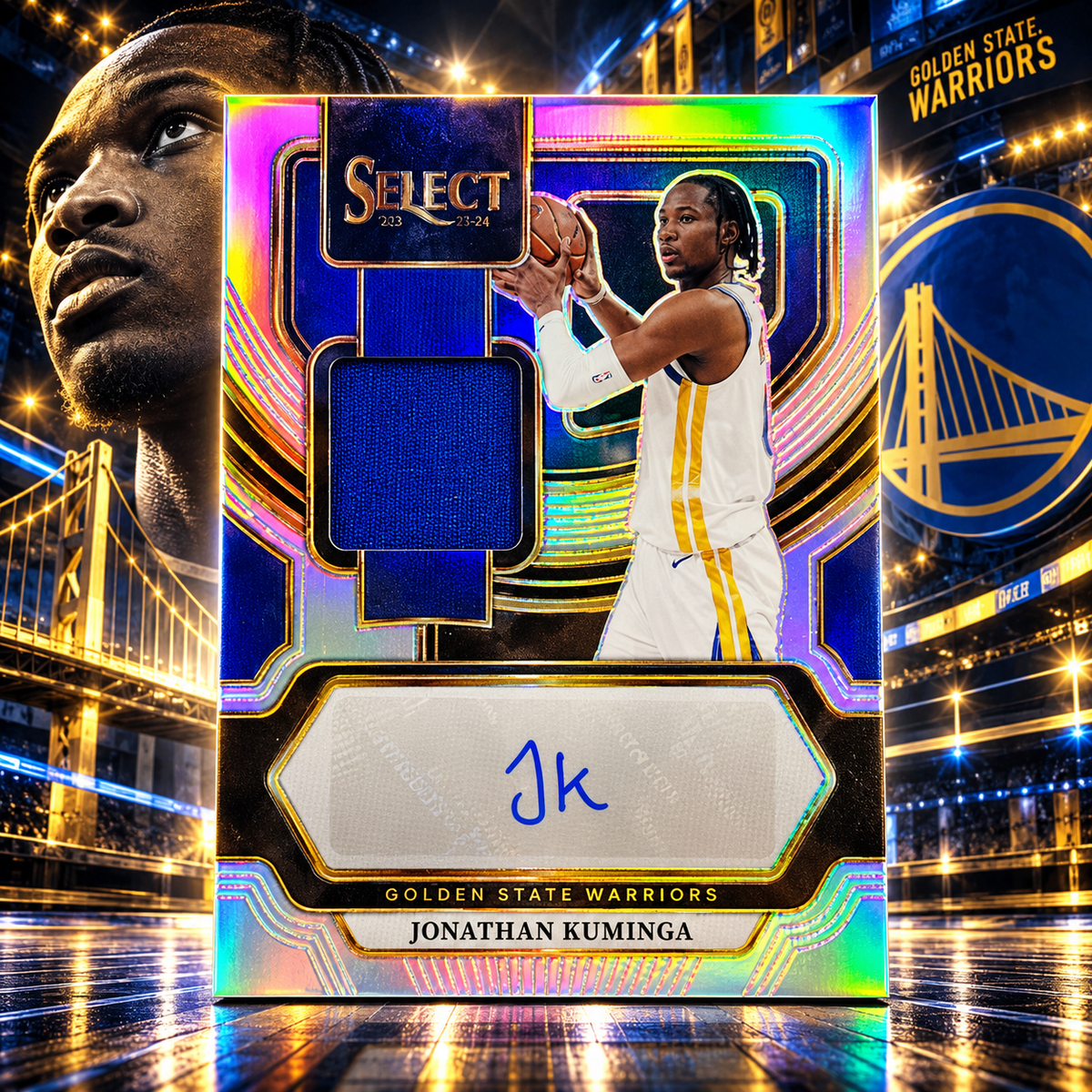 2023 Select JONATHAN KUMINGA 2023 Select Patch Auto Silver /199 Game Used Warriors ©