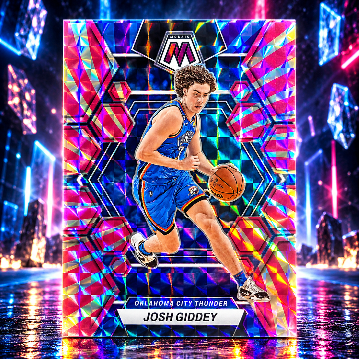 2022 Mosaic JOSH GIDDEY Pink Swirl FOTL /20 Thunder