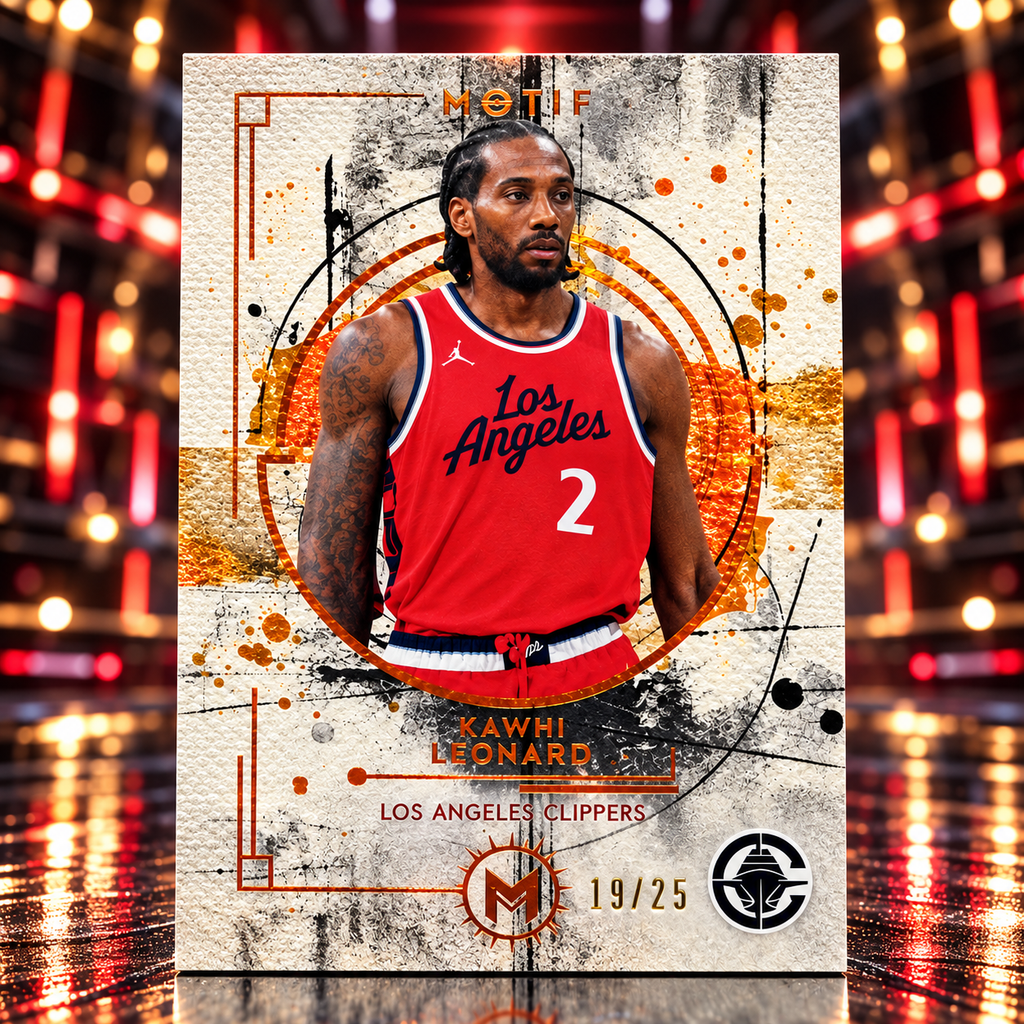 2025 Topps Motif KAWHI LEONARD Orange Cadmium /25 Clippers