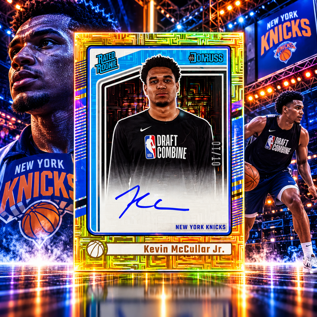2024 Donruss KEVIN McCULLAR JR. Rated Rookie Auto Gold 01/10 Knicks (C)