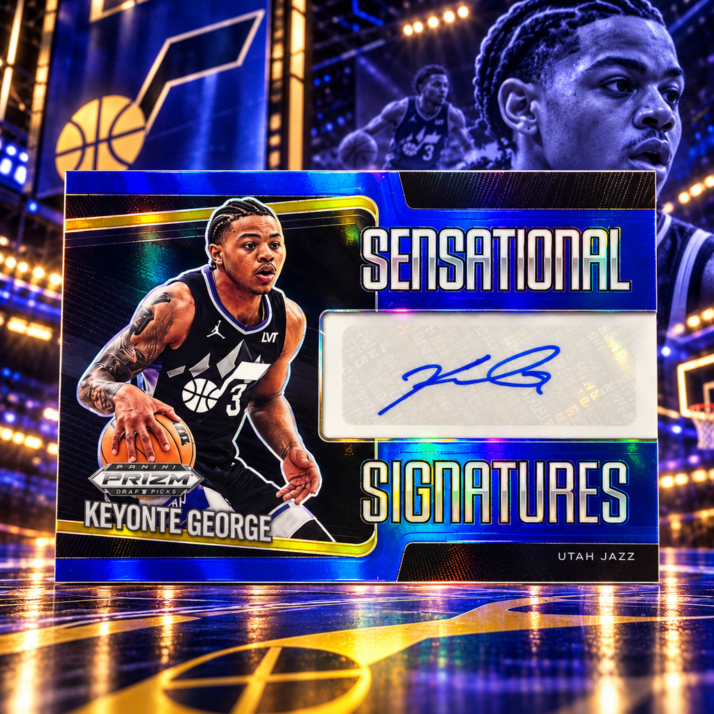 2024 Prizm Black KEYONTE GEORGE Sensational Signatures Auto Blue /49 Jazz ©