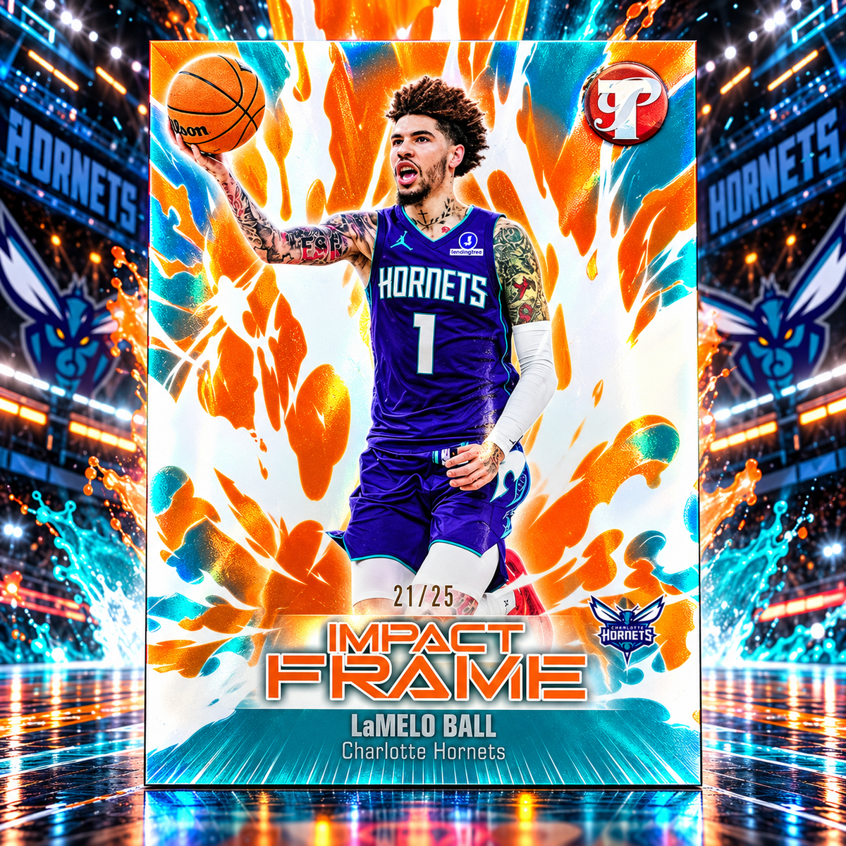 2025 Topps Pristine LaMELO BALL Impact Frame Orange /25 Hornets