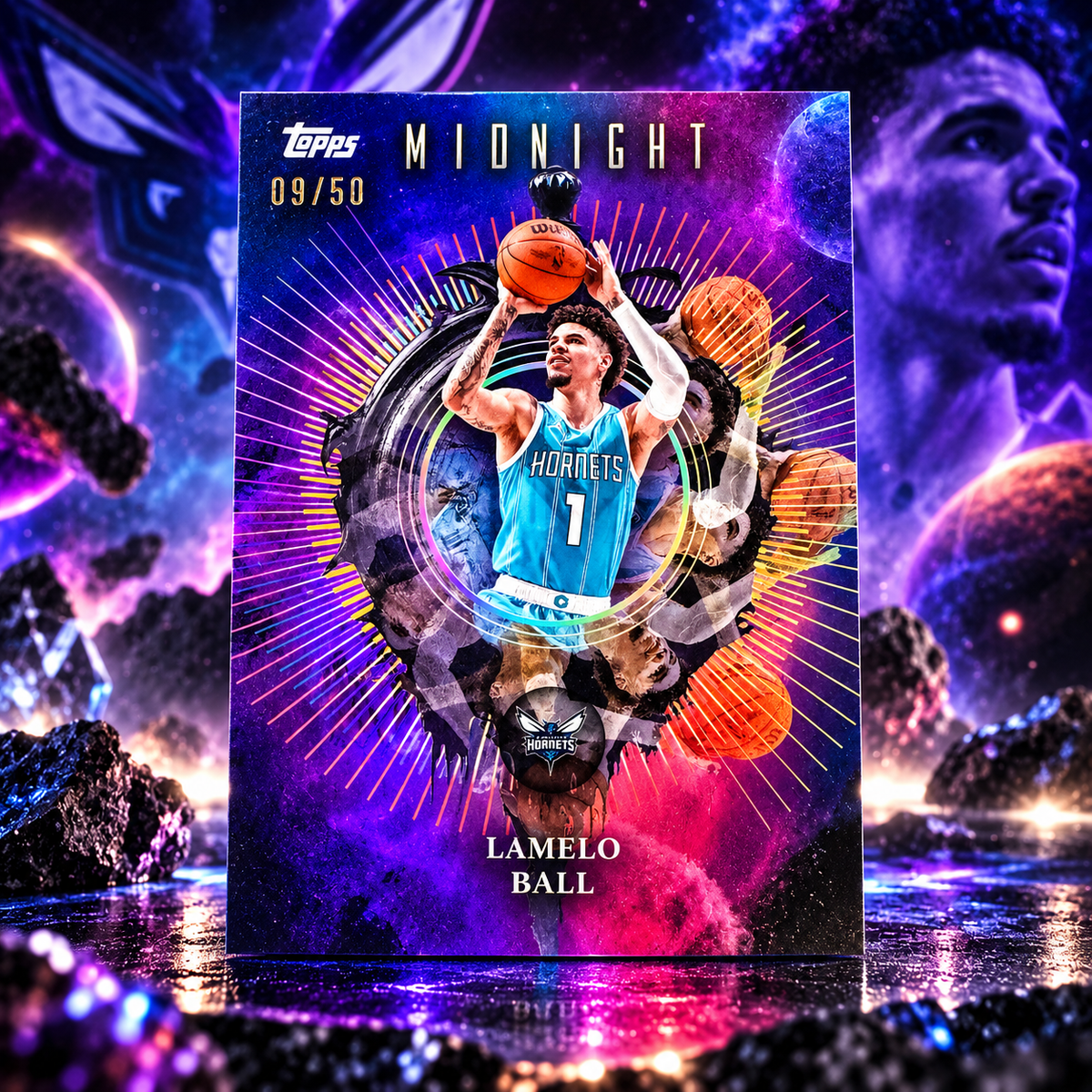 2025 Topps Midnight LaMELO BALL Insomina Summer Solstice /50 Hornets