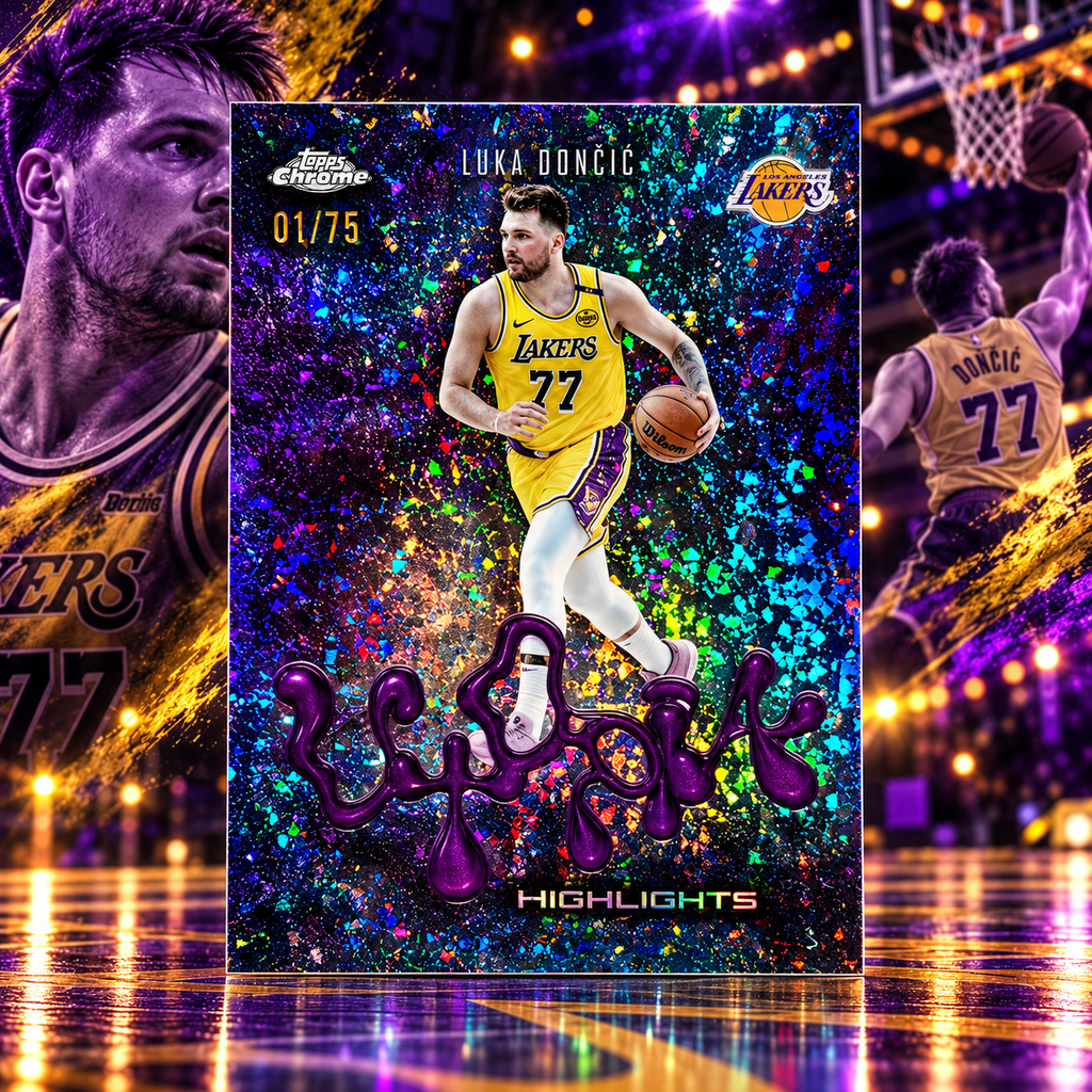 2025 Cactus Jack LUKA DONCIC Utopia Purple Mini Diamond 01/75 First Print Colour Match Lakers