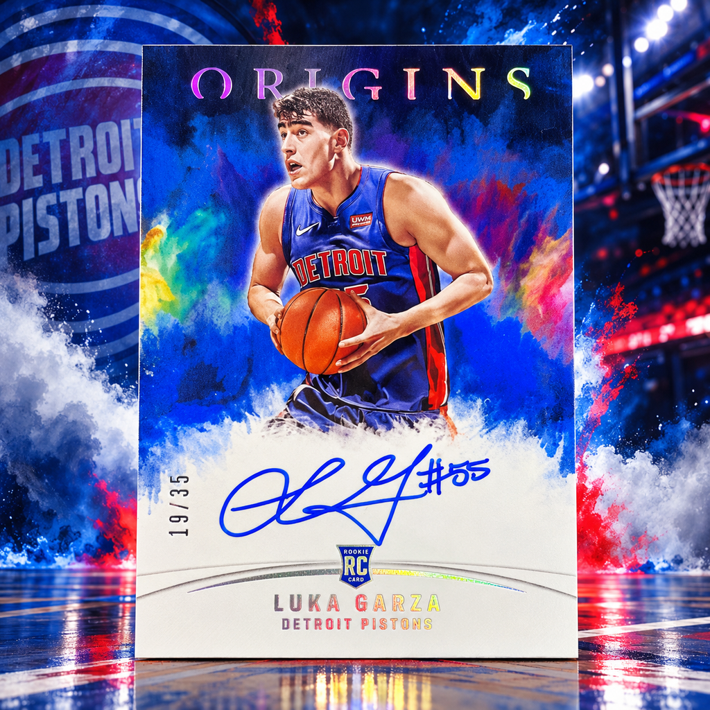 2021 Origins LUKA GARZA Rookie Auto Blue /35 On Card Pistons ©