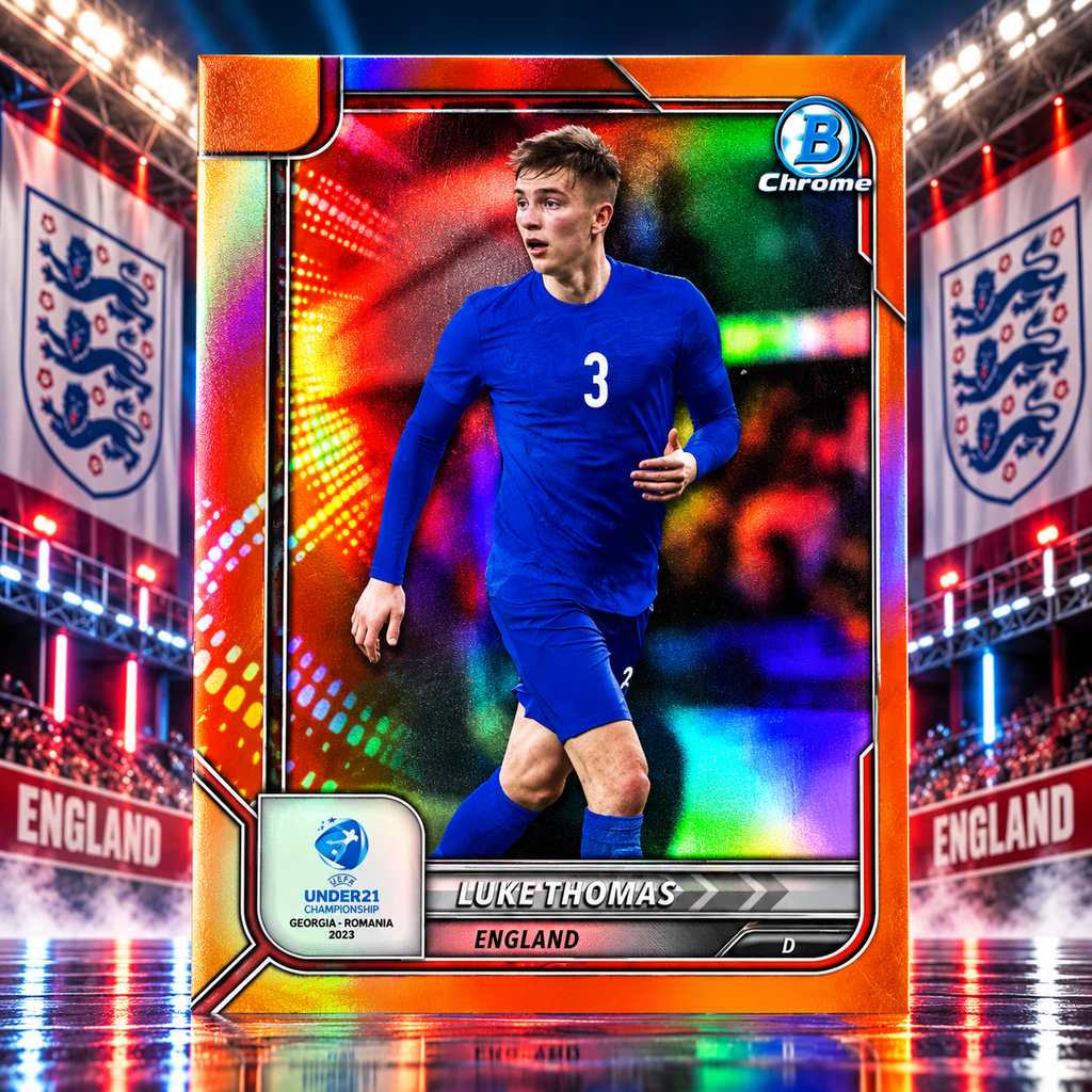 2022 Bowman Chrome U21 LUKE THOMAS England Rookie Orange Refractor /25 (C)
