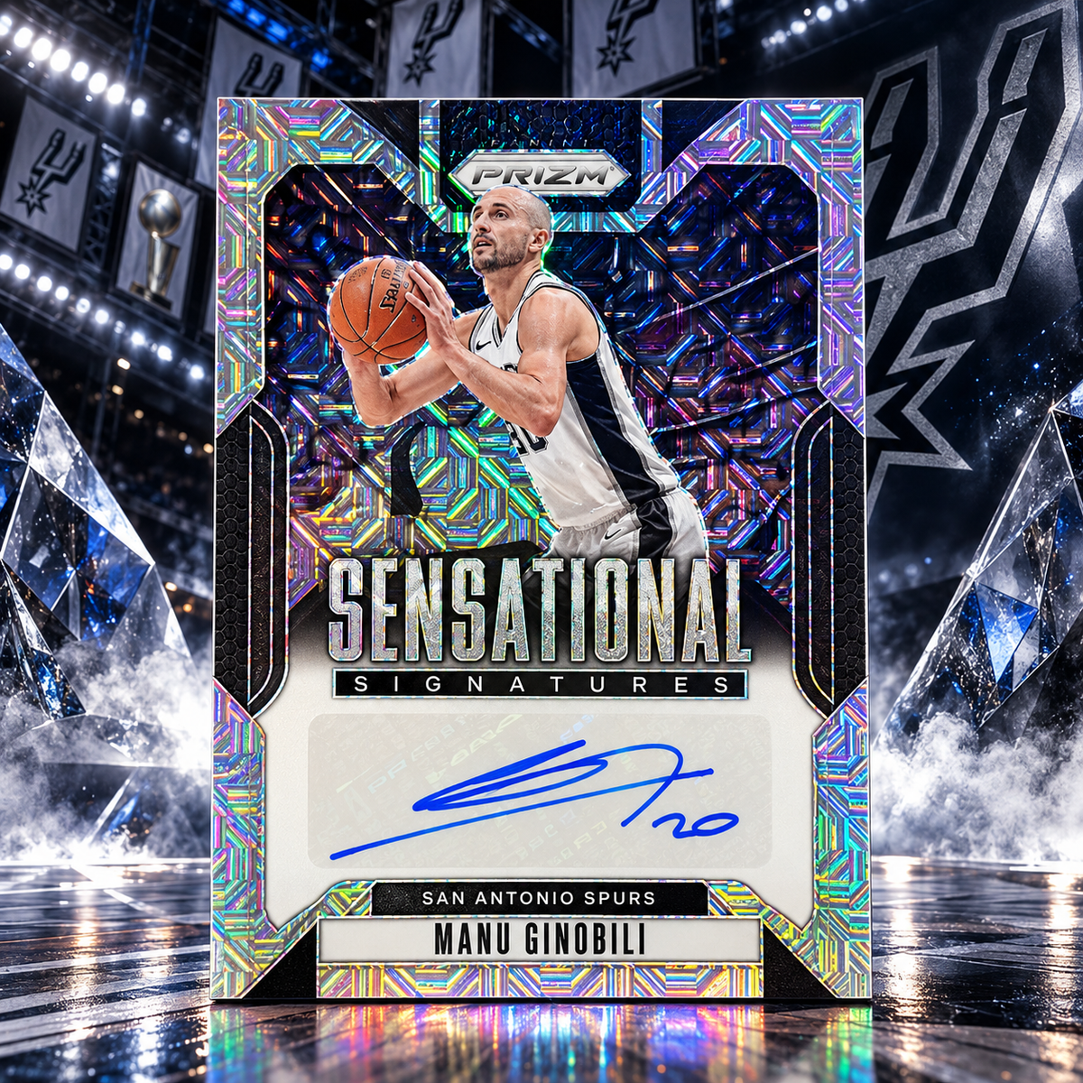 2024 Prizm MANU GINOBILI Sensational Signatures Mojo Auto /25 Spurs ©