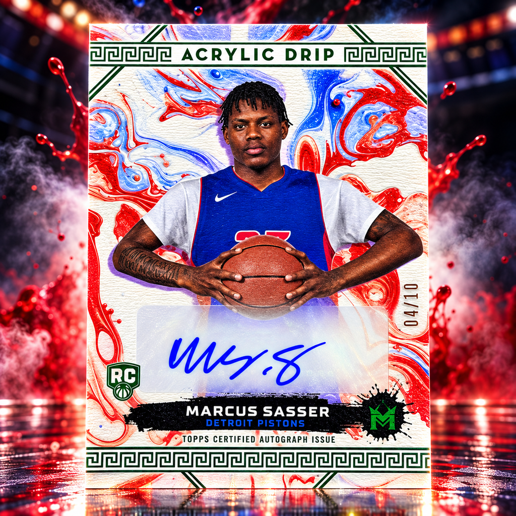 2023 Topps Motif MARCUS SASSER Winsor Green Rookie Auto 04/10 Pistons