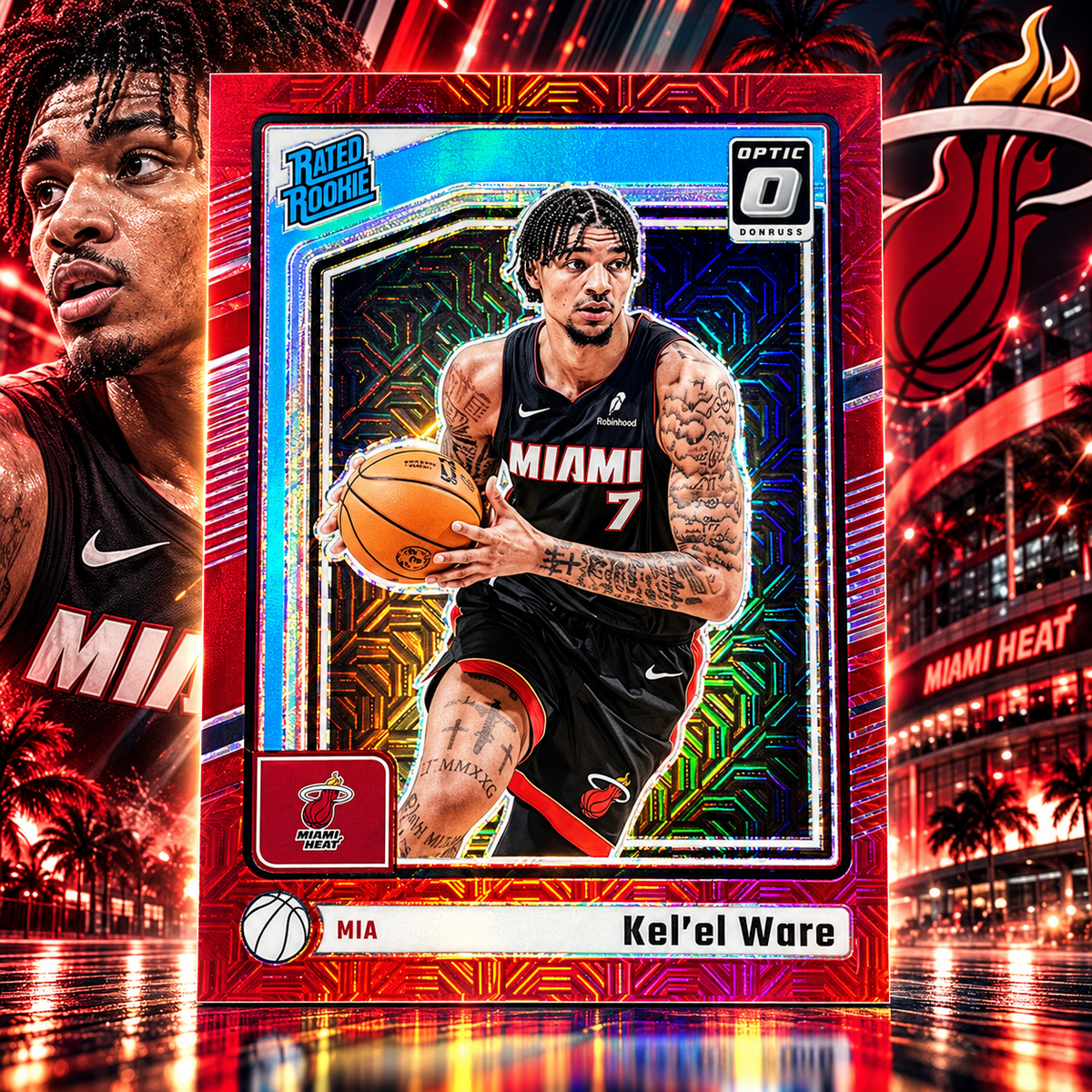 2024 Donruss Optic KEL'EL WARE Rated Rookie Choice Red /88 Heat ©