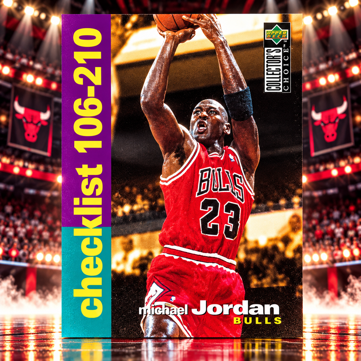 1995 Upper Deck MICHAEL JORDAN Checklist #210 Bulls