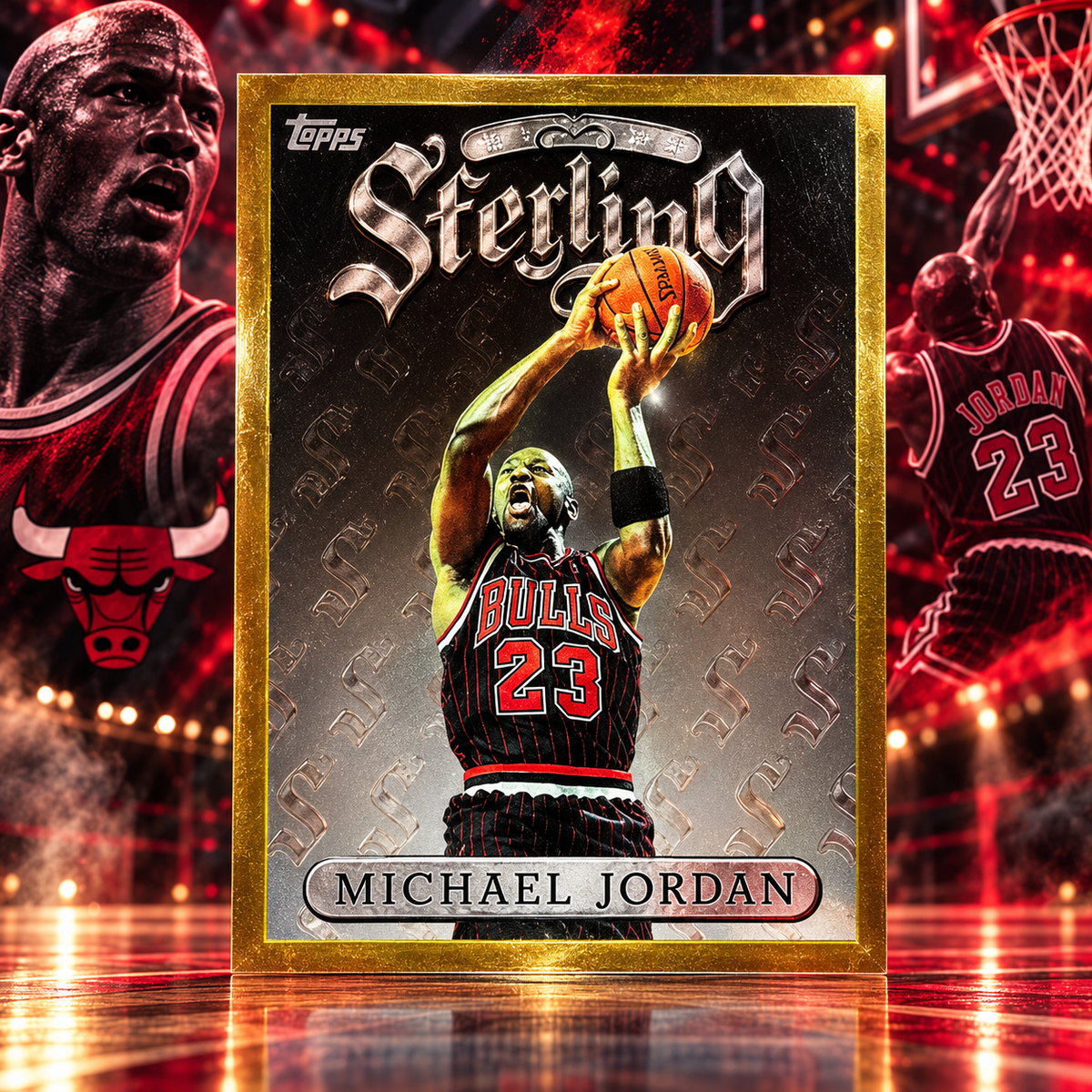 1996 Topps Finest MICHAEL JORDAN Sterling With Protectve Coating Bulls