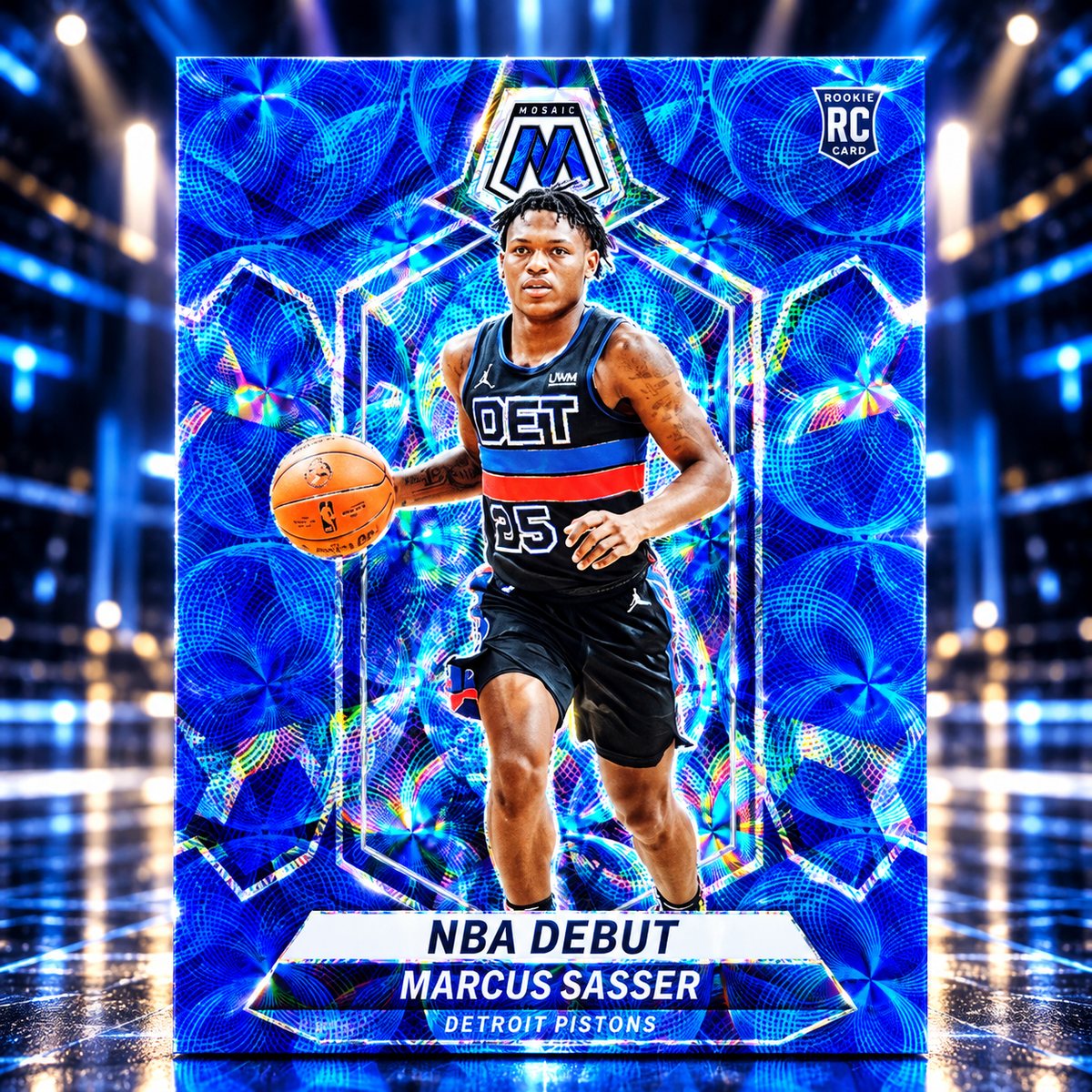 2023 Mosaic MARCUS SASSER NBA Debut Blue Scope 01/25 First Print