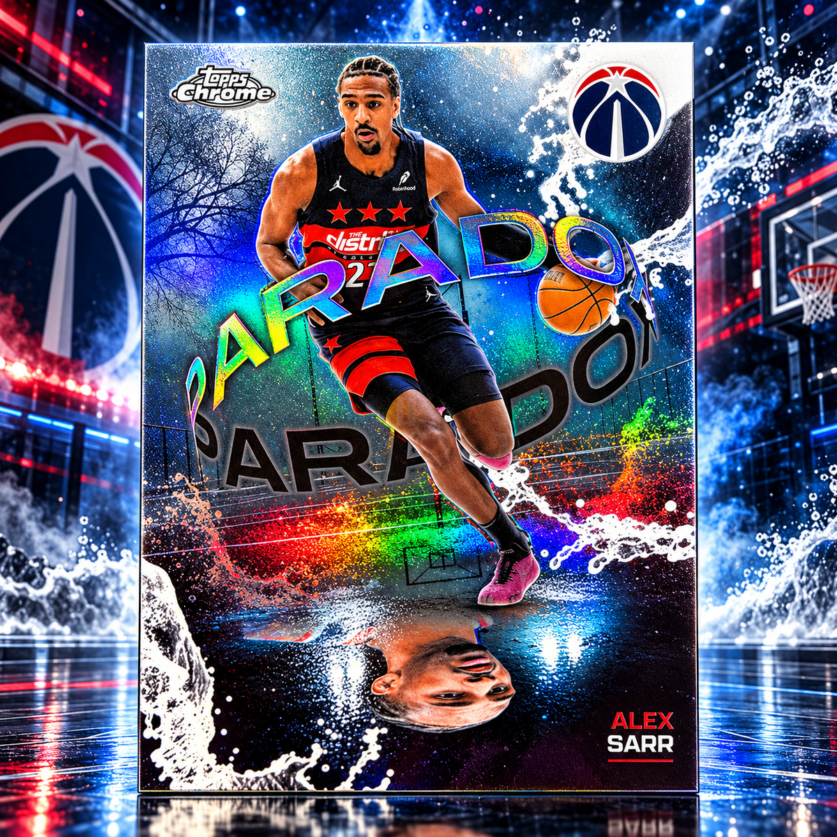 2025 Topps Chrome Update ALEX SARR Paradox SSP Wizards