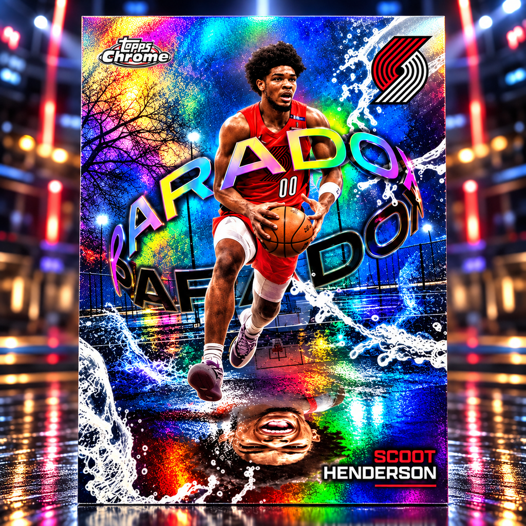 2025 Topps Chrome Update SCOOT HENDERSON Paradox SSP Blazers