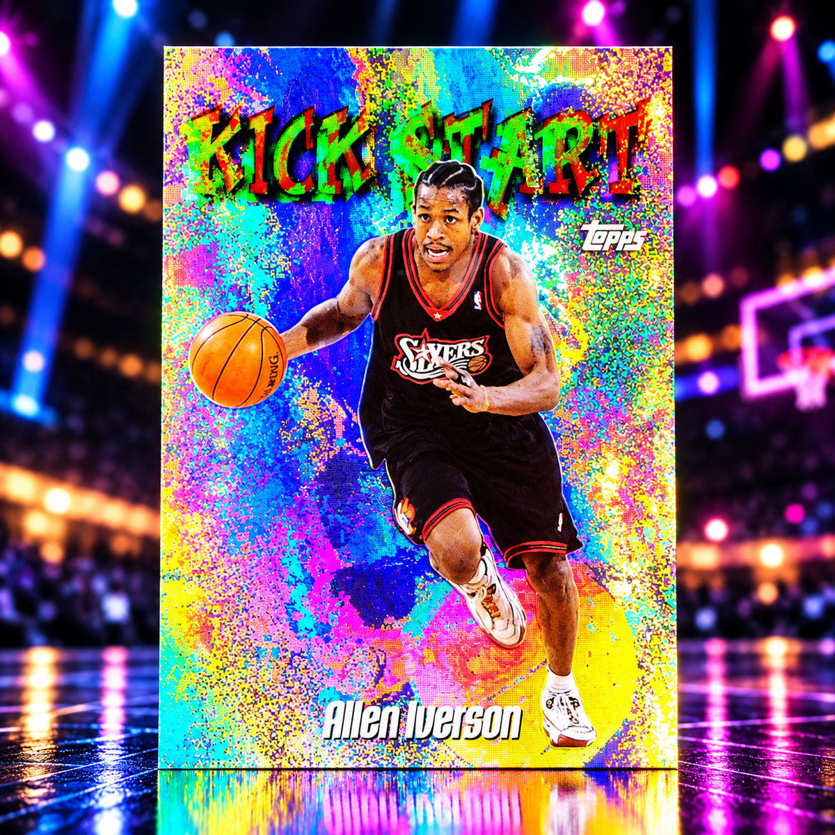 1999 Topps Series II ALLEN IVERSON Kick Start Refractor Sixers