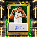 2025 Panini Donruss GIANNIS ANTETOKOUNMPO Elite Signatures Black Green 3/3 Bucks