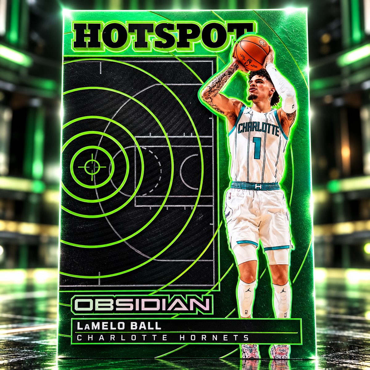 2024 Obsidian LaMELO BALL Hotspot Green /25 Hornets
