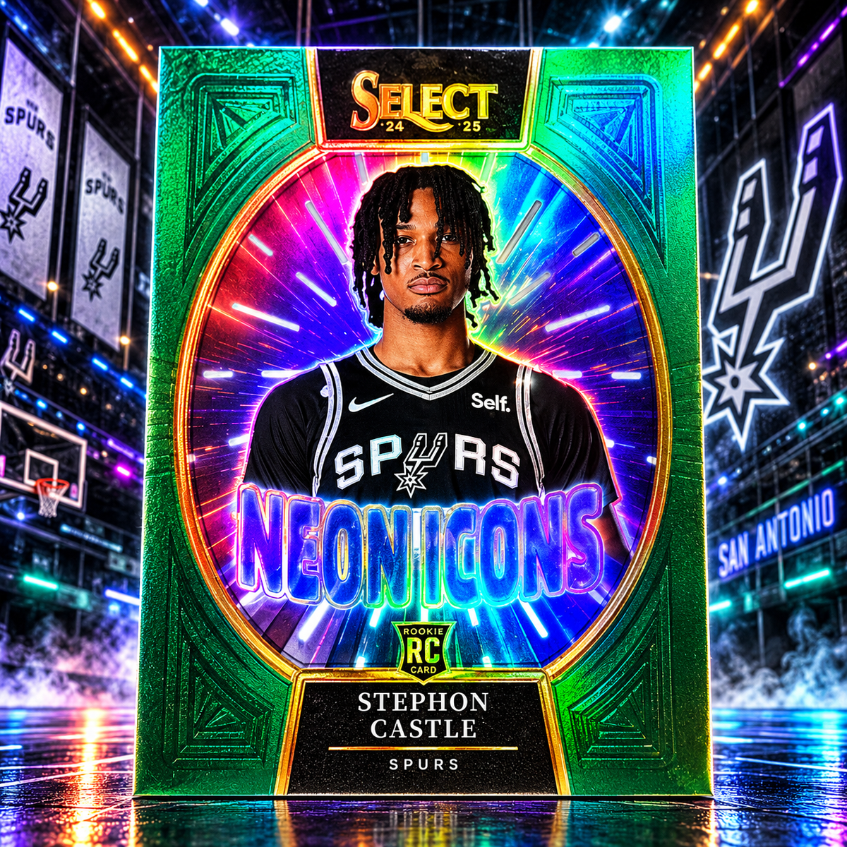 2024 Select STEPHON CASTLE Neon Icons Green Rookie Spurs