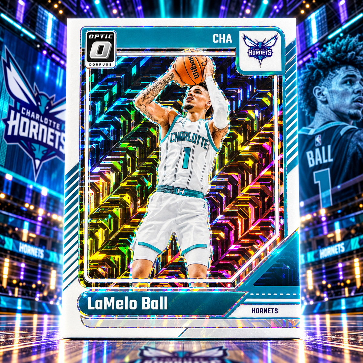 2024 Donruss LaMELO BALL White Mojo /48 Hornets 2