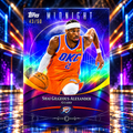 2025 Topps Midnight SHAI GILGEOUS-ALEXANDER Summer Solstice /50 Thunder