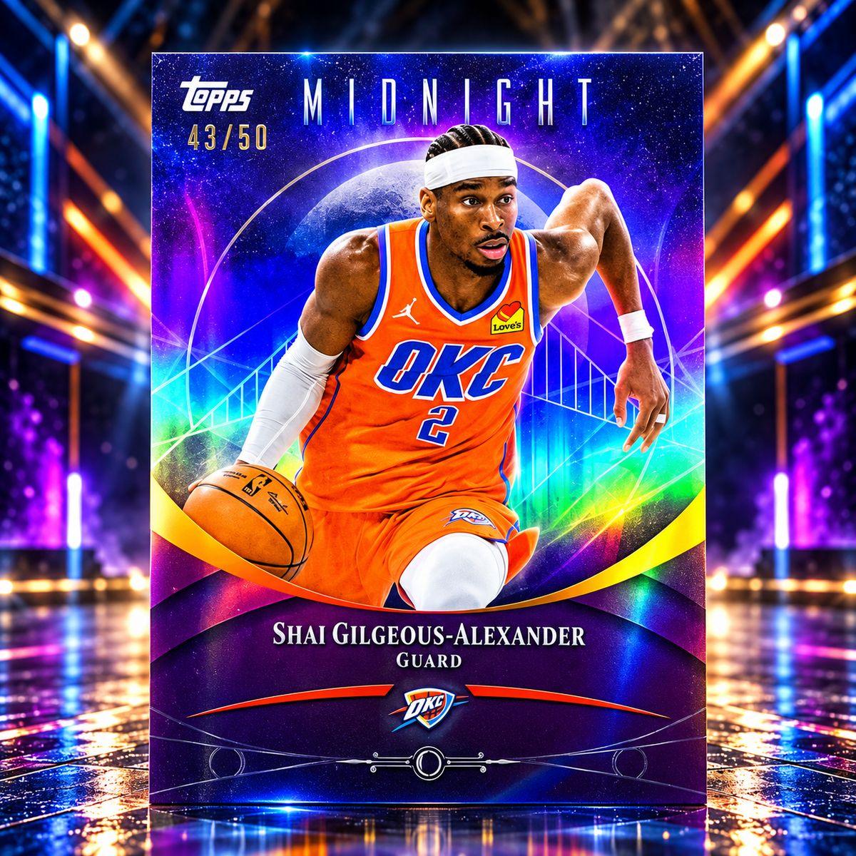 2025 Topps Midnight SHAI GILGEOUS-ALEXANDER Summer Solstice /50 Thunder